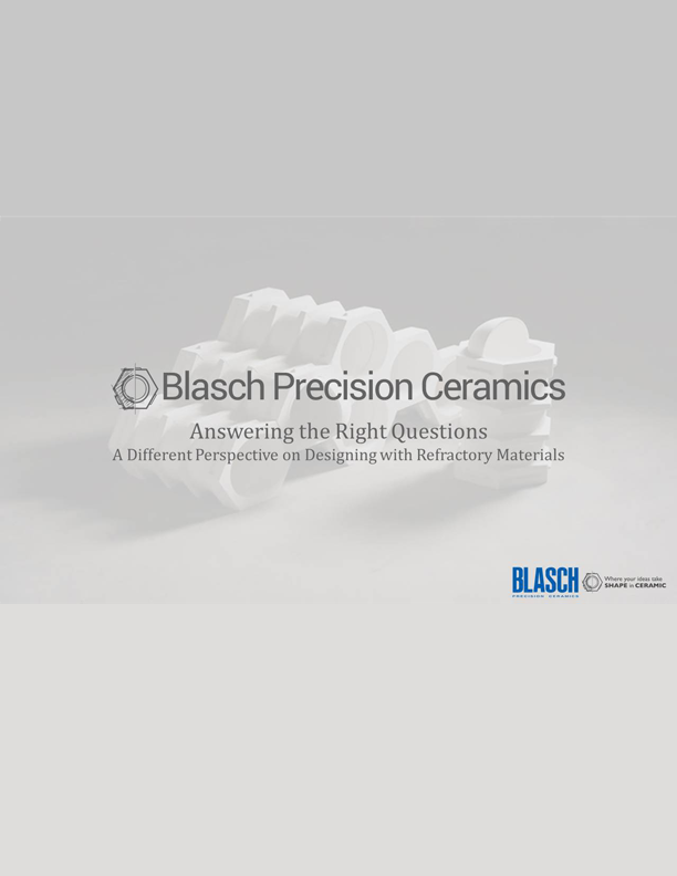 Cover page of "Answering the Right Questions - A Different Perspective on Designing with Refractory Materials" white paper.