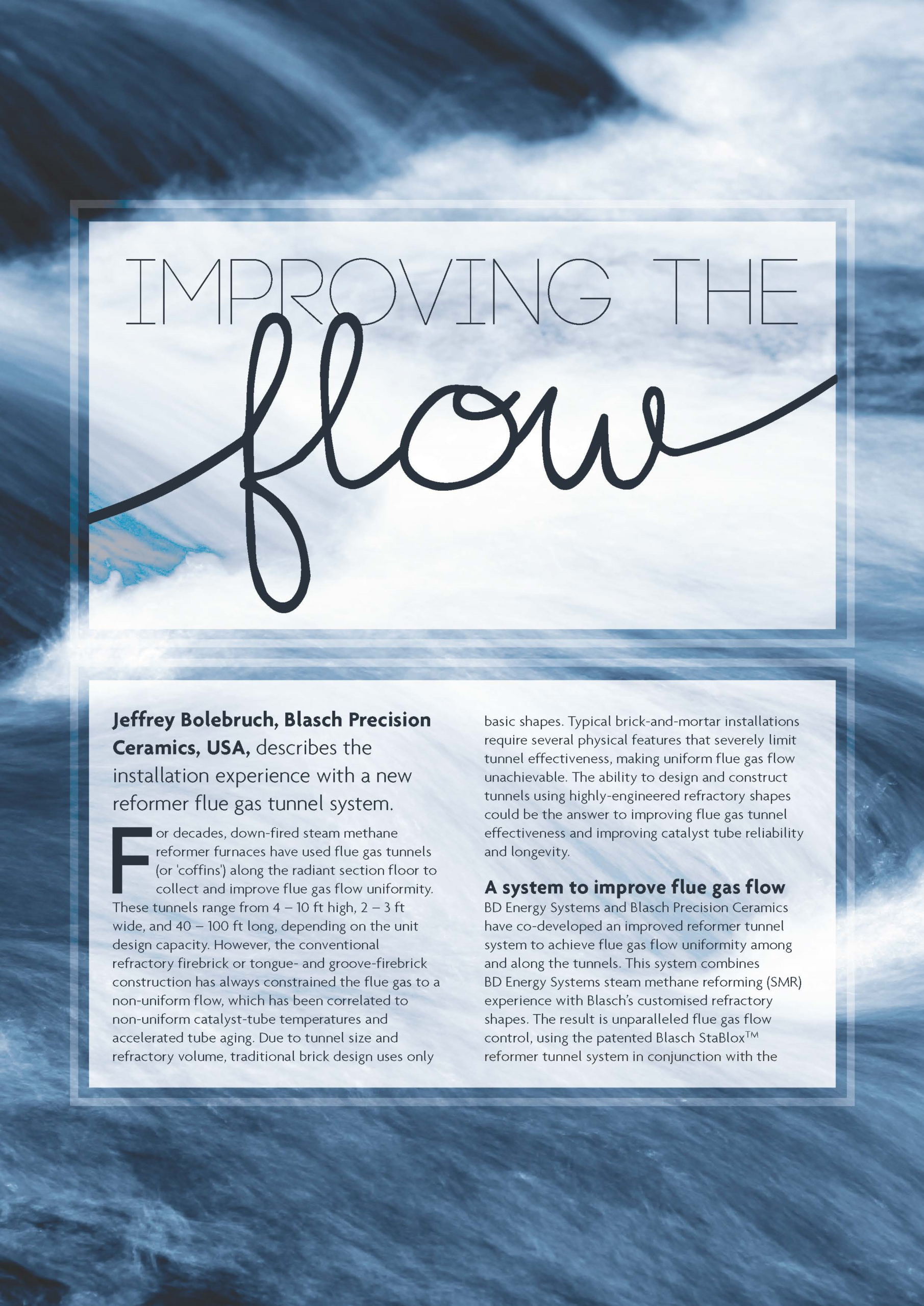 First page of "Improving the Flow" article.