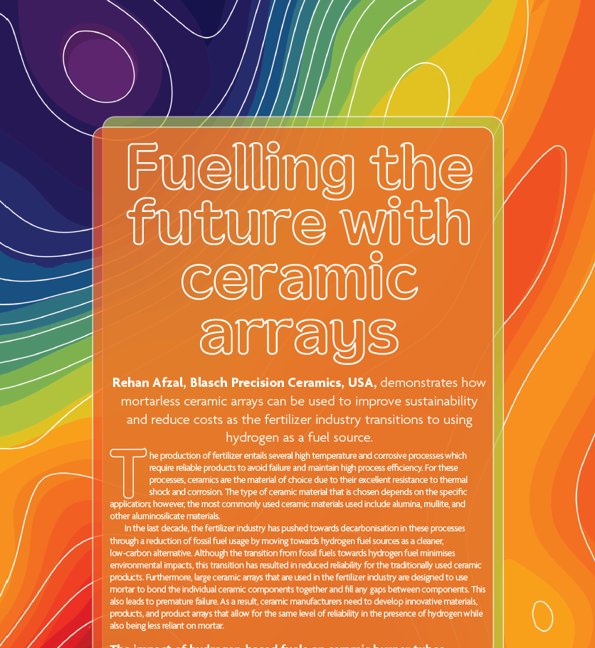 Ceramic arrays article